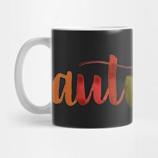 Autumn Water Color Hand Lettering Mug